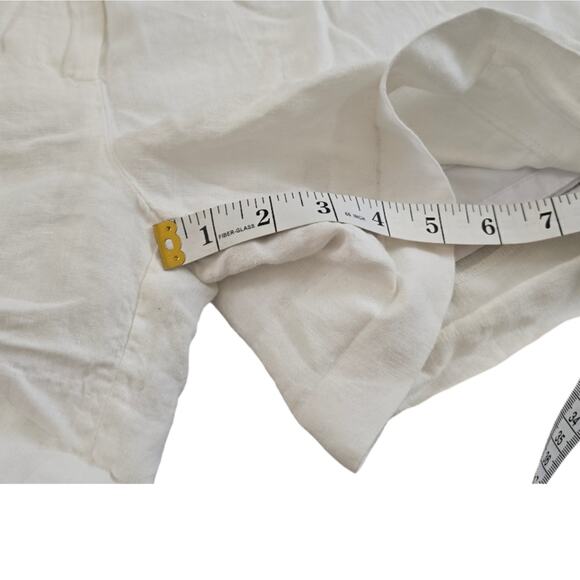 Ann Taylor Loft White Linen Blend Comfy Shorts Size 4 - Picture 5 of 6